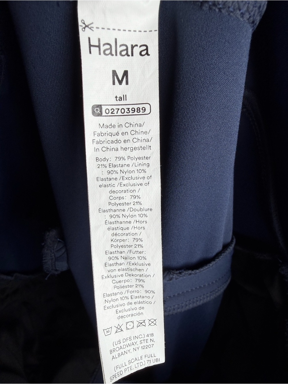 Halara Flex DayStretch Mid Rise Side Zipper Pocket Work Flare Pants blue M tall - Picture 5 of 5